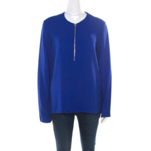 luxury-women-stella-mccartney-used-clothes-p176951-005 stella mccartney blue crepe zip detail arlesa blouse s