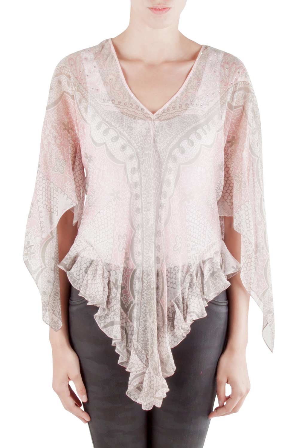 luxury-women-used-clothes-p212518-005 zandra rhodes pale pink crinkled chiffon paisley printed top m