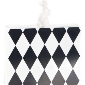 cecilia ma black diamond print acrylic rabbit box clutch