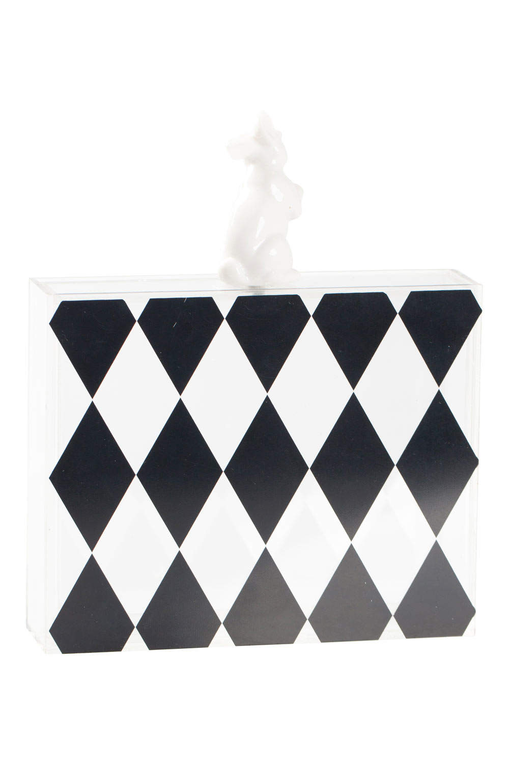 luxury-women-used-handbags-p203952-004 cecilia ma black diamond print acrylic rabbit box clutch