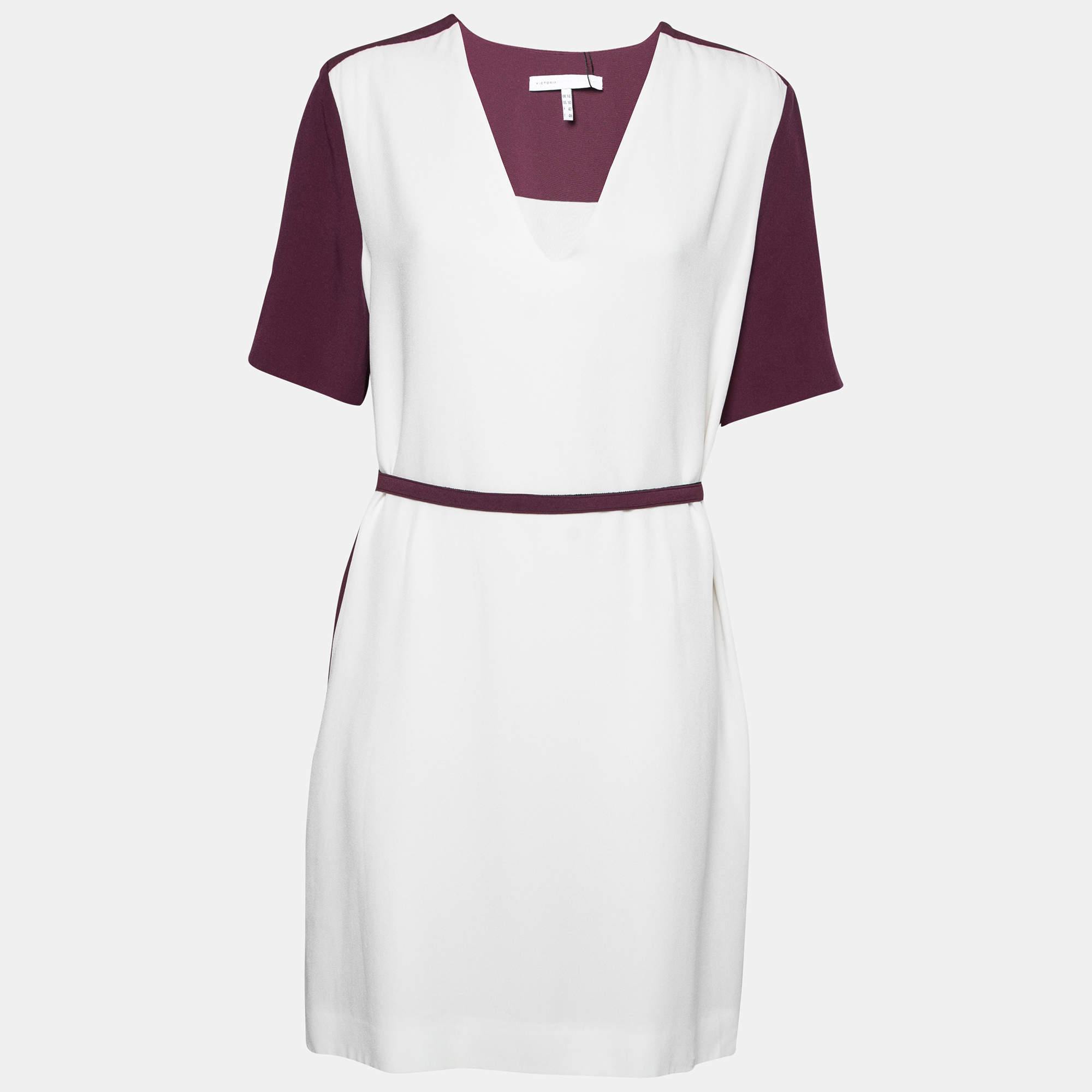 luxury-women-victoria-victoria-beckham-used-clothes-p204574-016 victoria victoria beckham purple and white belted shift dress l