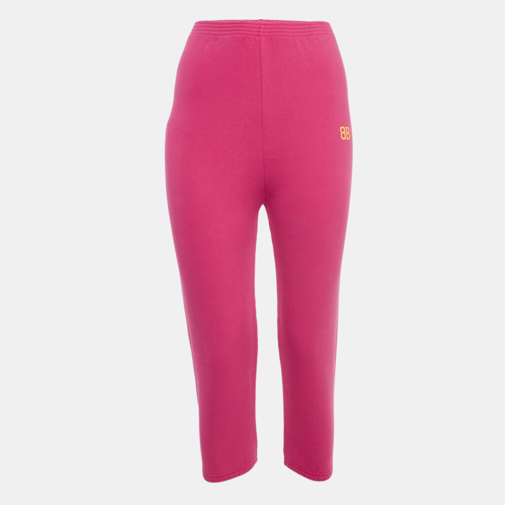 luxury-kids-balenciaga-used-girls-p923071-001 Balenciaga Pink Cotton Blend Jogger Pants (6 Yrs)