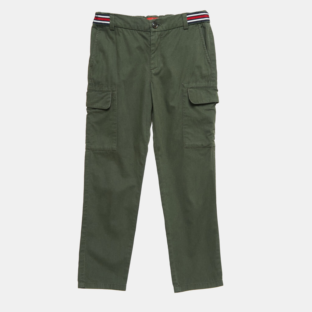 CH Carolina Herrera Kids Green Cotton Cargo Pants 8 Yrs