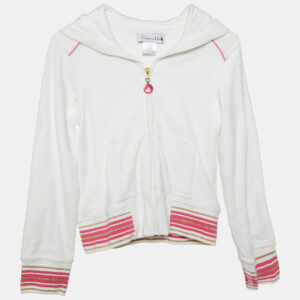Christian Dior Kid Terry Cotton Zip-Up Hooded Track Jacket 12 Yrs