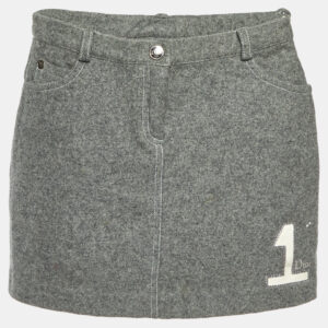Dior Kids Grey Wool Mini Skirt 6 Yrs