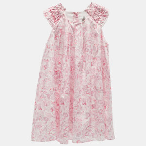 Baby Dior Pink Printed Cotton Dress and Shorts Set 36 M