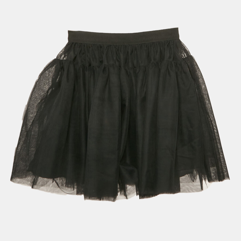luxury-kids-dolcegabbana-new-girls-p1128131-001 Dolce & Gabbana Kids Black Tulle Gathered Skirt 5 Yrs