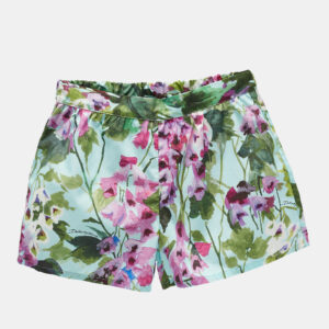 Dolce & Gabbana Kids Blue Floral Print Cotton Shorts 6 Yrs