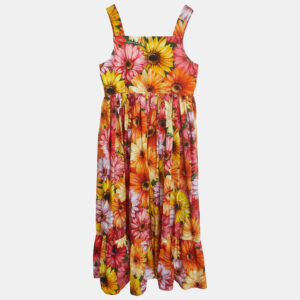 Dolce & Gabbana Multicolor Floral Printed Cotton Poplin Dress (11-12 Yrs)