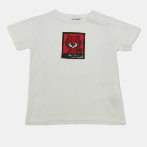Dolce & Gabbana Kids White Printed Cotton Crew-Neck T-Shirt 18-24 M