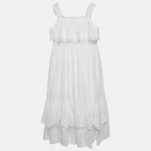 Dolce & Gabbana White Cotton Lace Trimmed Dress (11-12 Yrs)