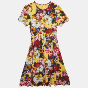 Dolce & Gabbana Yellow Floral Printed Jersey Dress (11-12 Yrs)