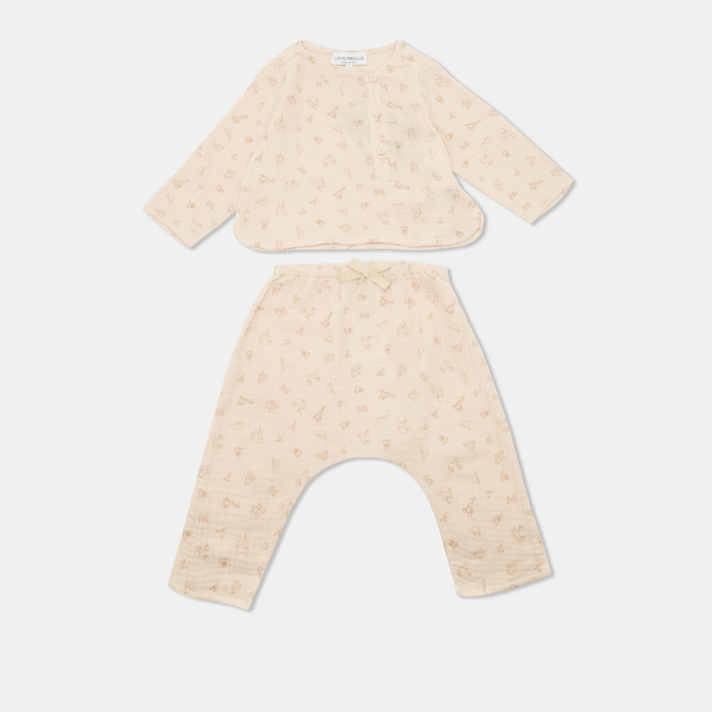 luxury-kids-emporio-armani-new-boys-p1145611-006 Emporio Armani Kids Pink Printed Cotton Top and Pants Set 6M