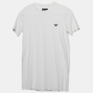 Emporio Armani Kids White Logo Embroidered Jersey T-Shirt 14 Yrs