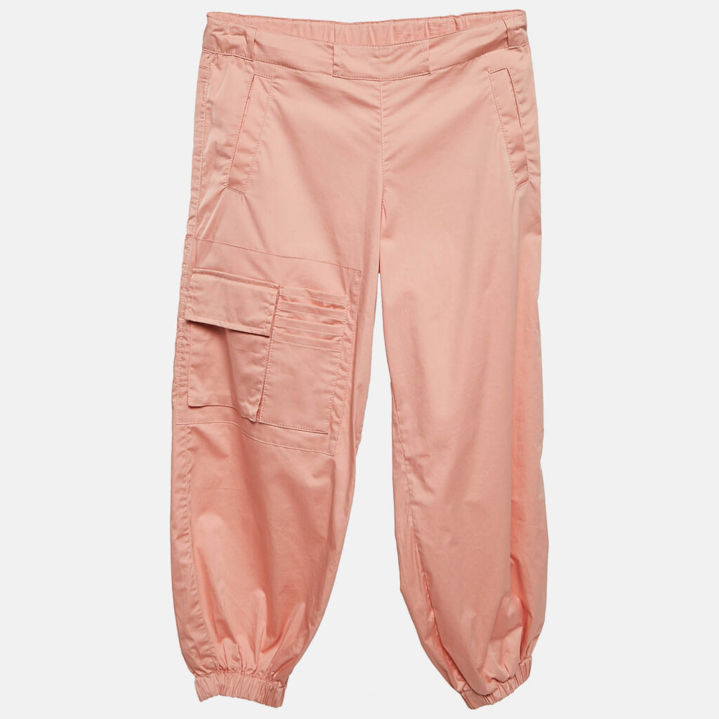 luxury-kids-fendi-new-girls-p1084665-004 Fendi Kids Pink Stretch Satin Jogger Pants 8 Yrs