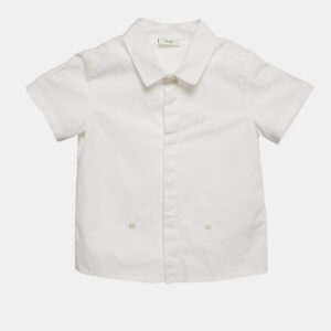 Fendi Kids White Cotton Blend Shirt 18M