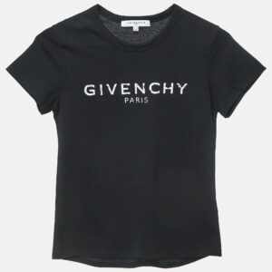 Givenchy Black Cracked Logo Print Cotton T-Shirt (12 Yrs)