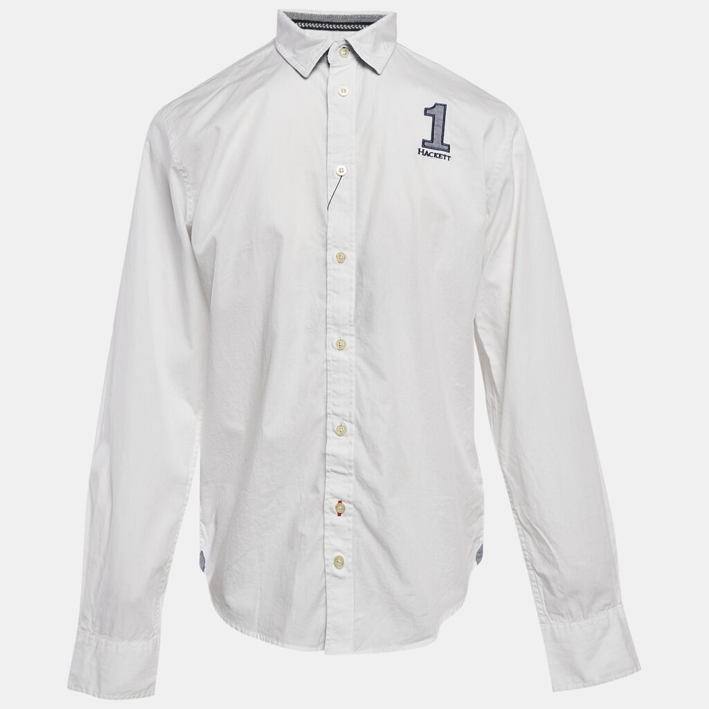 luxury-kids-hassan-massoudy-new-boys-p1138964-005 Hackett White Cotton Full Sleeve Button Front Shirt 15-16 Yrs