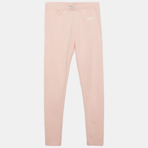 Kenzo Kids Pink Logo Print Cotton Knit Leggings 12 Yrs