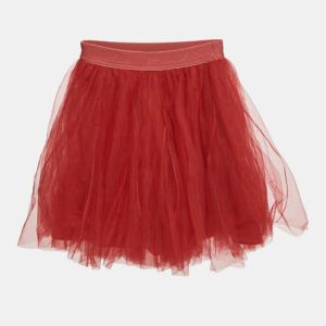 Monnalisa Kids Red Tulle Flared Mini Skirt 12 Yrs
