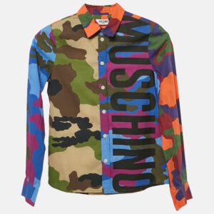 moschino teen multicolor printed cotton shirt 12 yrs