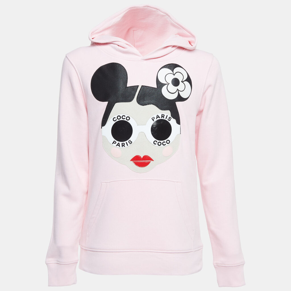 luxury-kids-nil-mon-new-girls-p927602-001 Nil+Mon Pink Sunglass Girl Patch Cotton Hoodie (12-14 Yrs)
