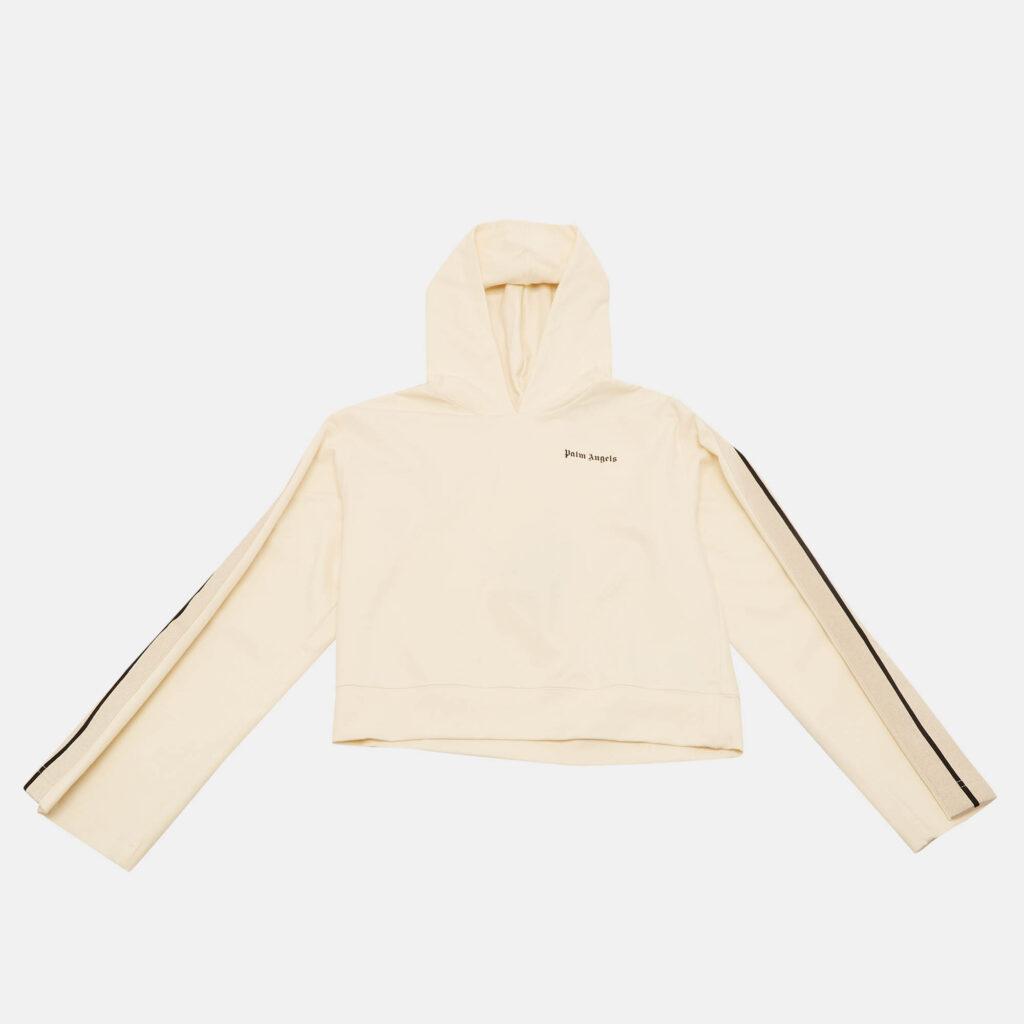 luxury-kids-palm-angels-new-girls-p1138919-006 Palm Angels Kids Cream Jersey Hooded Sweatshirt 12 Yrs