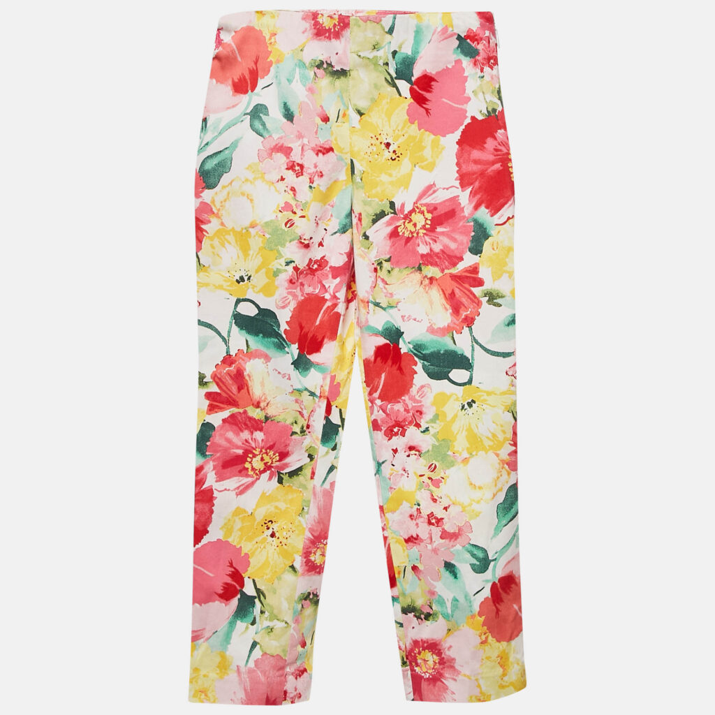 luxury-kids-polo-ralph-lauren-new-girls-p1126775-007 Polo Ralph Lauren Kids Multicolor Floral Print Cotton Trousers 5 Yrs