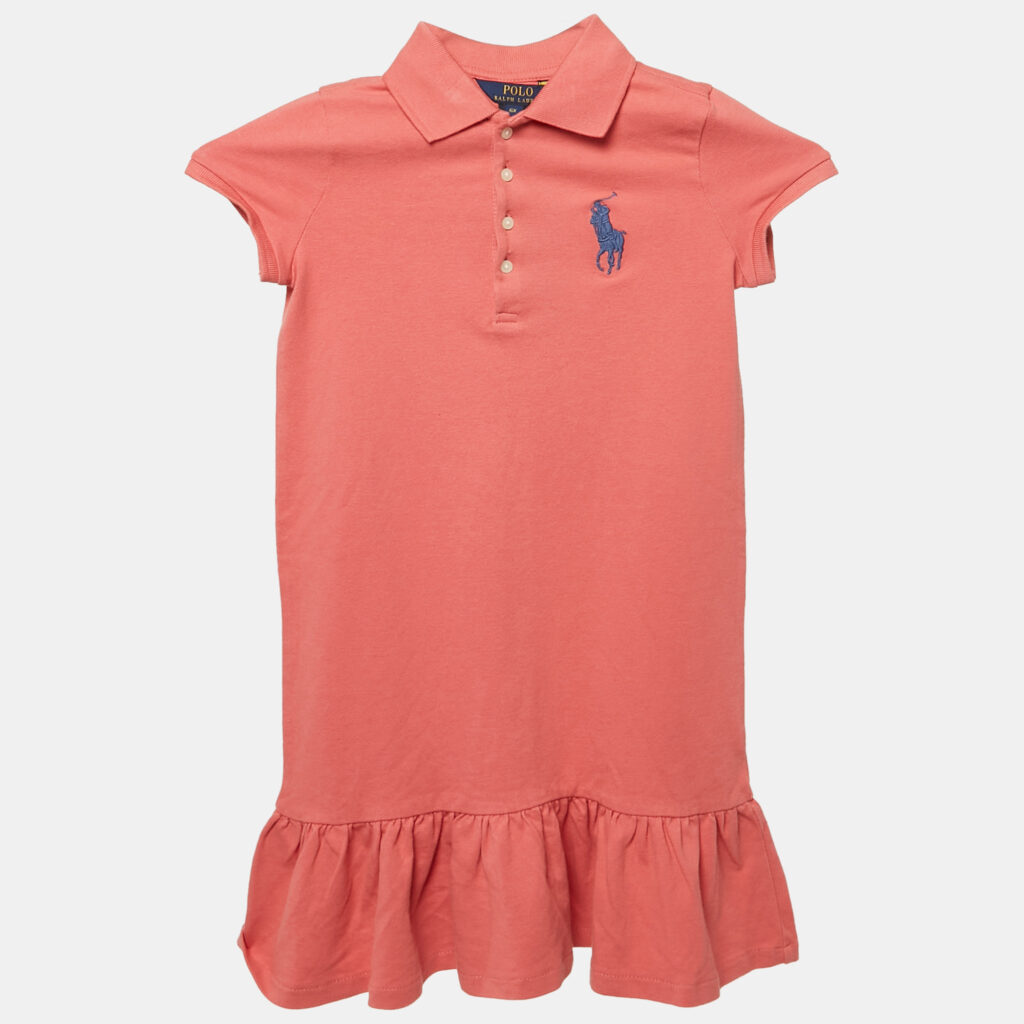 luxury-kids-polo-ralph-lauren-new-girls-p1129360-001.jpg Polo Ralph Lauren Kids Pink Pique Cotton Pleated Polo Dress 6 Yrs