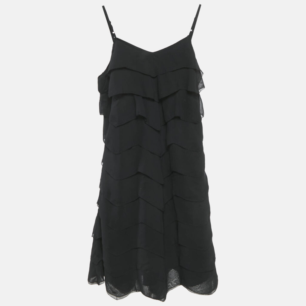 luxury-kids-polo-ralph-lauren-new-girls-p1129782-004 Polo Ralph Lauren Kids Black Crepe Ruffled Sleeveless Dress 12 Yrs