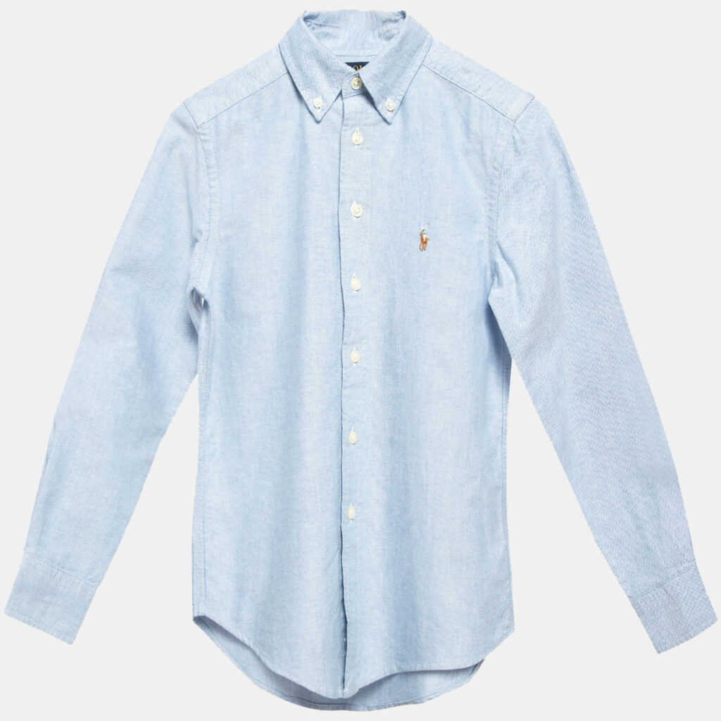 luxury-kids-polo-ralph-lauren-used-boys-p1042123-002 Polo Ralph Lauren Blue Cotton Button Front Shirt 8Yrs