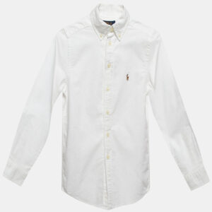 Polo Ralph Lauren White Cotton Button Front Shirt 6-7 Yrs