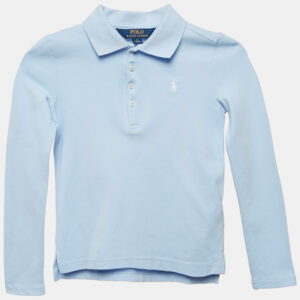 Polo Ralph Lauren Kids Blue Cotton Pique Polo T-Shirt 6 Yrs