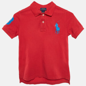 Polo Ralph Lauren Red Cotton Pique Polo T-Shirt 6 Yrs