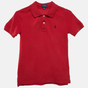 Polo Ralph Lauren Red Cotton Pique Polo T-Shirt 7 Yrs