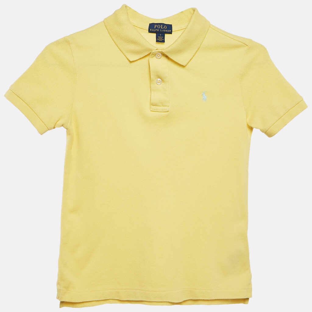 luxury-kids-polo-ralph-lauren-used-boys-p1101143-004 Polo Ralph Lauren Yellow Cotton Pique Polo T-Shirt 7 Yrs