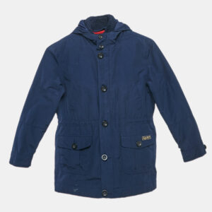 Polo Ralph Lauren Navy Blue Cotton Blend Detachable Interior Vest Zip-Up Hoodie Jacket 7 Yrs