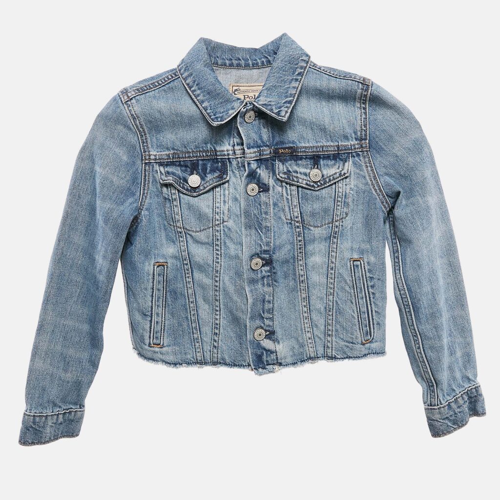 luxury-kids-polo-ralph-lauren-used-girls-p1123971-002 Polo Ralph Lauren Blue Denim Raw Edge Detail Jacket 8 Yrs