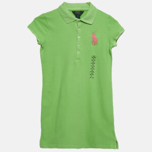 Polo Ralph Lauren Kids Green Pique Cotton Polo Dress 8-10 Yrs