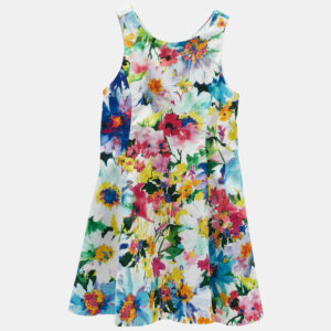 Polo Ralph Lauren Kids Pink/Blue Floral Print Cotton Dress 5 Yrs