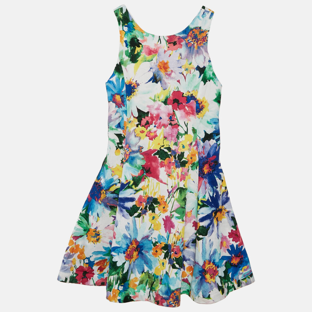 Polo Ralph Lauren Kids Multicolor Floral Print Cotton Dress 6 Yrs