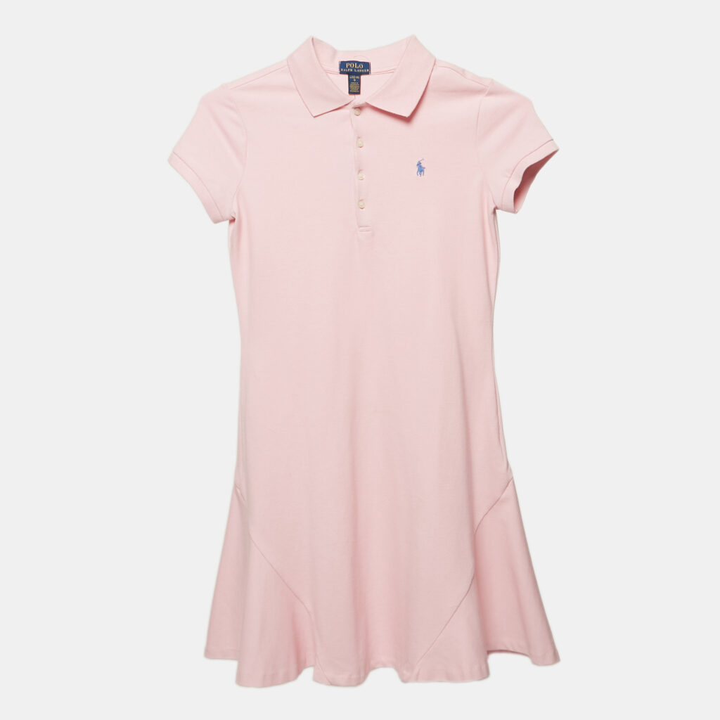 luxury-kids-polo-ralph-lauren-used-girls-p1146455-002 Polo Ralph Lauren Kids Pink Cotton Flare Polo Dress 12-14 Yrs
