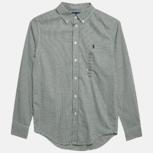 Ralph Lauren Kids Green Gingham Cotton Blake Shirt L (14-16)