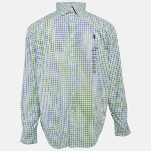 Ralph Lauren Kids Green Check Cotton Long Sleeve Shirt 14/16 Yrs