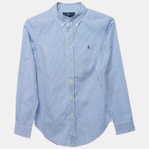 Ralph Lauren Kids Blue Check Cotton Long Sleeve Shirt 14/16 Yrs