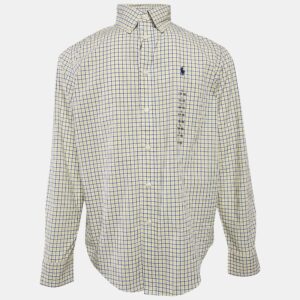 Ralph Lauren Kids Yellow/Blue Check Cotton Long Sleeve Shirt 14/16 Yrs