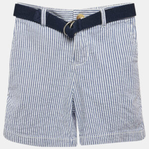Ralph Lauren Kids Blue Stripe Cotton Shorts 24 M