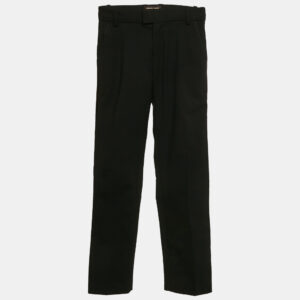 Roberto Cavalli Kids Black Wool Gabardine Side Trimmed Pants 8 Yrs