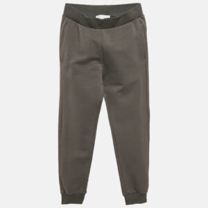 Roberto Cavalli Junior Grey Logo Embroidery Cotton Knit Joggers 8 Yrs