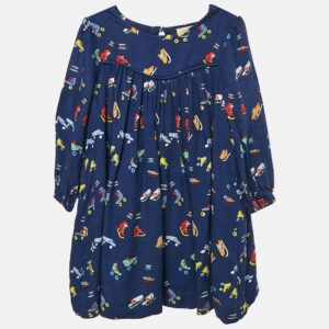 Stella McCartney Blue Skate Print Crepe Dress 18 M